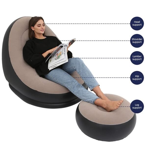 Portable Indoor/Outdoor Air Sofa, couch & Pump - Image 6