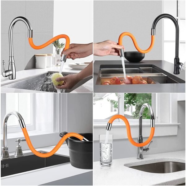Flexible Water Tap Extender - 360° Adjustable Foaming Extension Tube with Connector (46cm) - Image 6