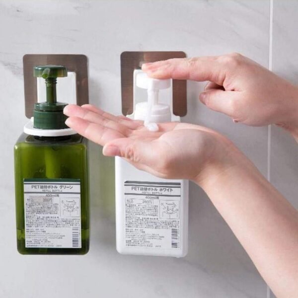 Wall-Mounted Adhesive Hook for Shampoo & Soap, Strong Hold (1pc) - Image 3