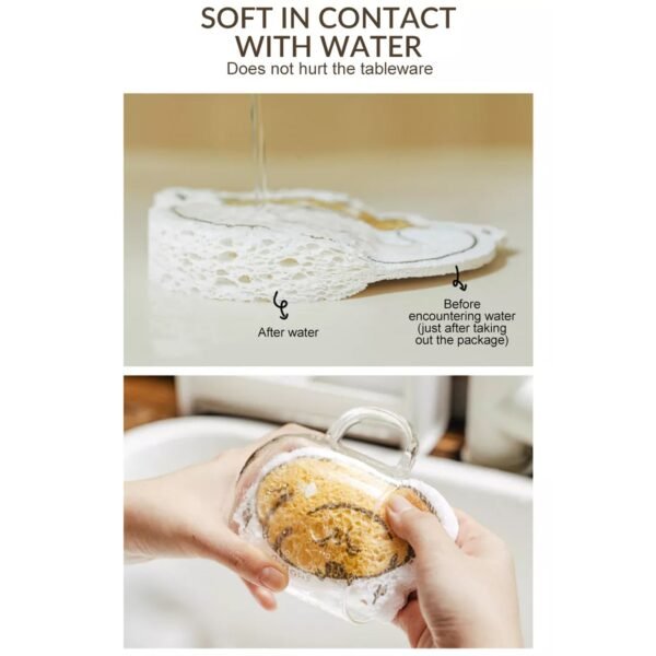 Cartoon Wood Pulp Sponge for Dishwashing  Absorbent Cleaning Pad - Image 8