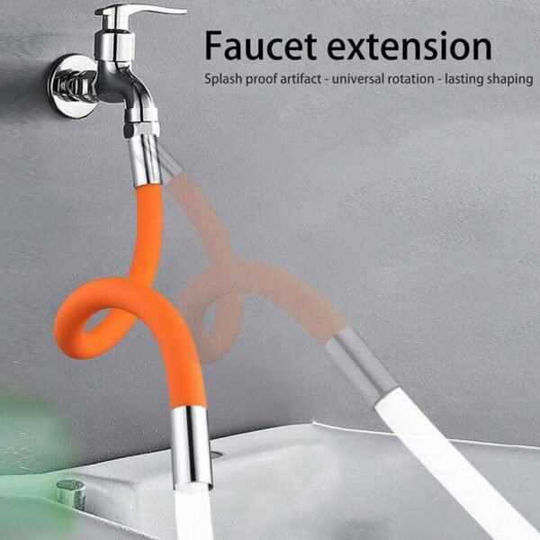 Flexible Water Tap Extender - 360° Adjustable Foaming Extension Tube with Connector (46cm) - Image 7