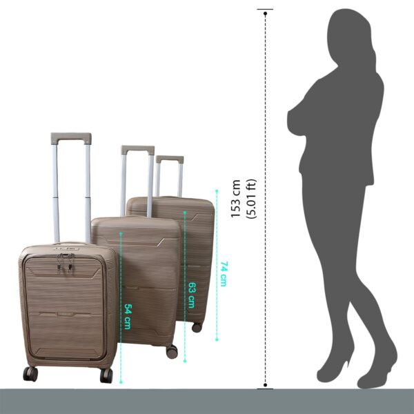 Hard-Shell Trolley Luggage Bag (Set of 3-pice / Mix Color) - Image 6