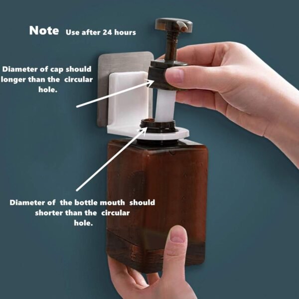 Wall-Mounted Adhesive Hook for Shampoo & Soap, Strong Hold (1pc) - Image 8