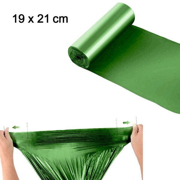 Bio-degradable Eco Friendly Garbage / Trash Bags Rolls (19" x 21") (Green) - Image 4