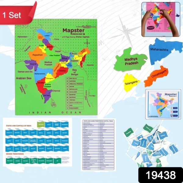 Aditi Mapster India Map EVA Foam Puzzle Set - Image 2