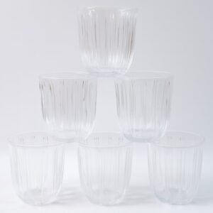 Premium Transparent Glass Tumbler Set (256ML / 6 Pc)
