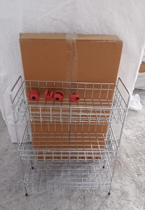 3-Tier Stainless Steel Kitchen Trolley , Fruit & Vegetable Rack - Image 6