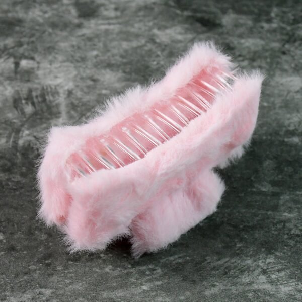 Big-Size Soft Faux Fur Hair Claw Clips (12 Pc) - Image 8