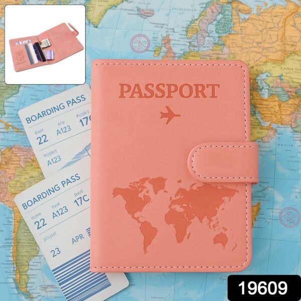 Premium World Map Design Travel Passport Holder & Wallet (15x11cm / 1 Pc) - Image 2