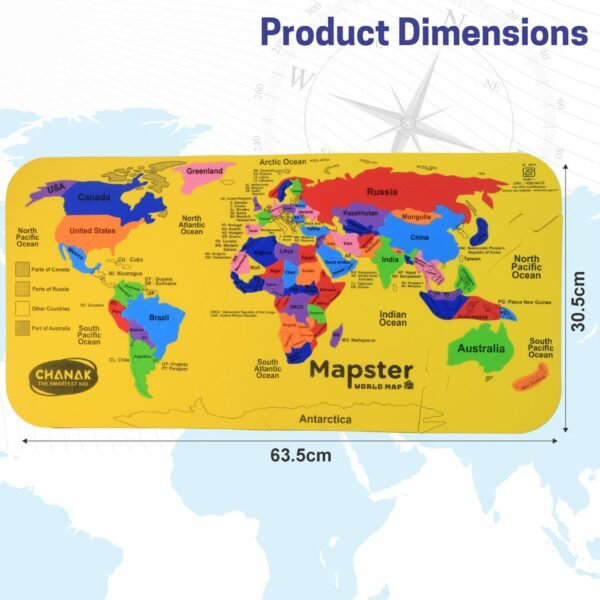 Aditi Mapster World Map EVA Foam Puzzle Set - Image 7
