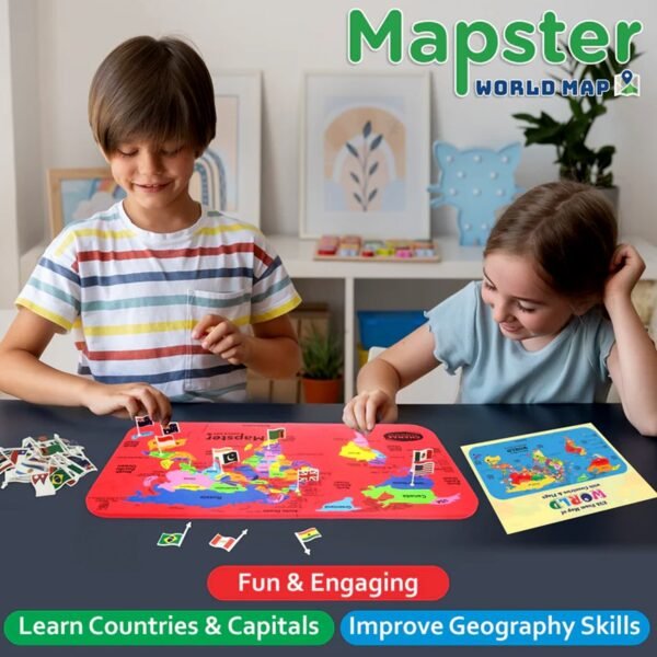 Aditi Mapster World Map EVA Foam Puzzle Set - Image 9