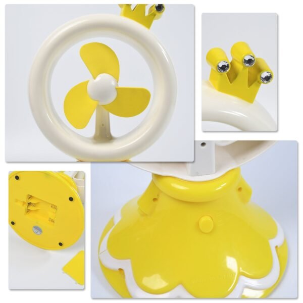 PRINCESS PORTABLE FAN BRIGHT COLOR DESKTOP OFFICE USB & BATTRY OPERATE FAN (Battery Not Include) - Image 3