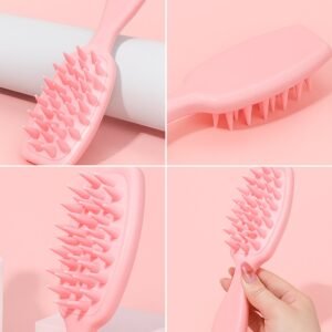 Multipurpose Silicone Scalp Massager Shampoo Brush (1 Pc)