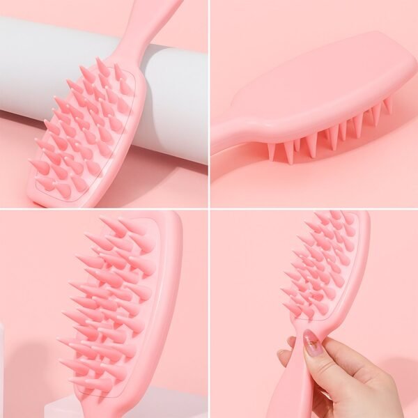 Multipurpose Silicone Scalp Massager Shampoo Brush (1 Pc) - Image 8