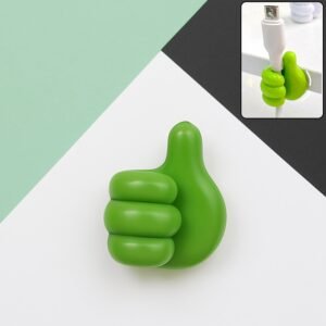 Green Multifunctional Multi functional Hand Shape Wall Clip Hanger Keys Cable Holder