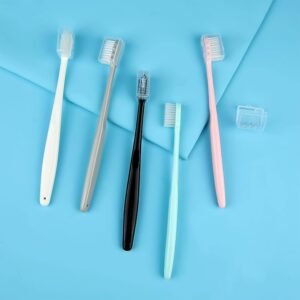 Kids Adults Ultra Soft-bristled Toothbrush With Cover (10 Pcs Set)