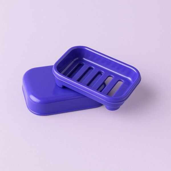 Premium Quality Rectangular Blue Plastic Soap Case (1 Pc) - Image 6
