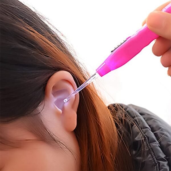 Pink LED Flashlight Earpick with Tweezer (1 Pc) - Image 6