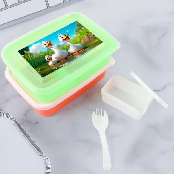 Kids Cartoon Printed Lunch Box Mix Design (1 Set) - Image 6