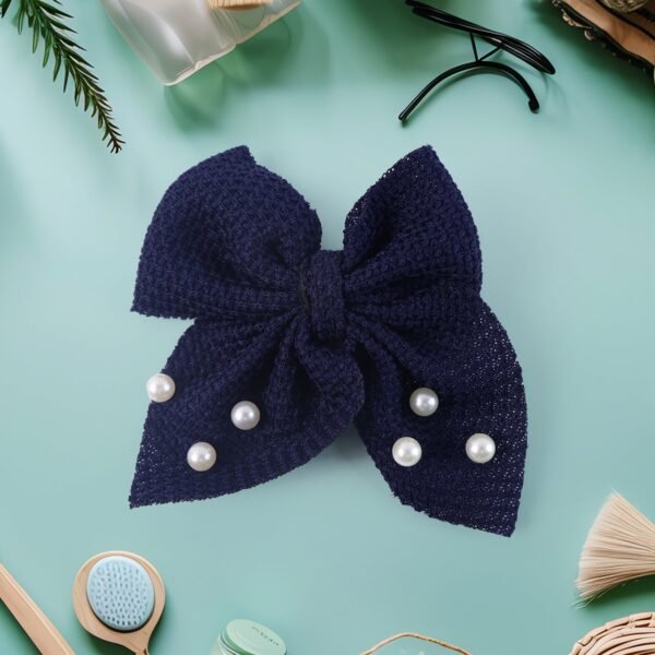 Hair Bow Knot Clip Suitable For Girls (12 Pc / Multicolour & Mix Design) Hair accessories - Image 10