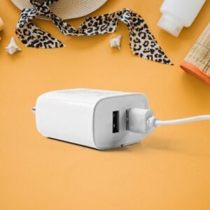 iBall Dual USB Wall Charger 5V/3.1A – High-Speed Dual Port Fast Charging Adapte (1 Pc)