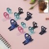 Plastic Hair Clamp Grip, Simple Matte Hair Barrette Clamp (12 Pc /  Mix Design)