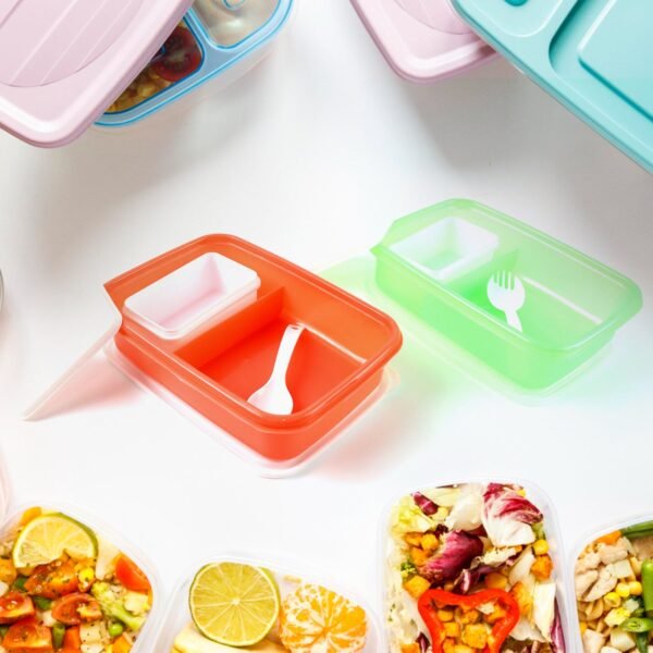 Kids Cartoon Printed Lunch Box Mix Design (1 Set) - Image 3