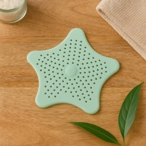 Mint Green Silicone Star Shaped Sink Filter Bathroom Hair Catcher Drain Strainers for Basin