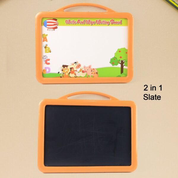 2-in-1 Double-Sided Write and Wipe Educational Drawing Board for Kids (1 Set) - Image 4