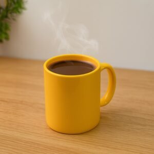 Elegant Ceramic Mug with Matching Spoon