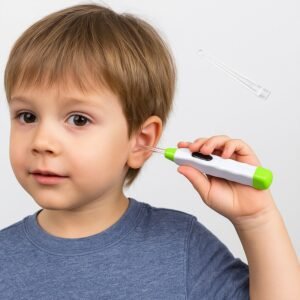 5-in-1 LED Flashlight Earpick with Interchangeable Transparent Ear Wax Removal Heads