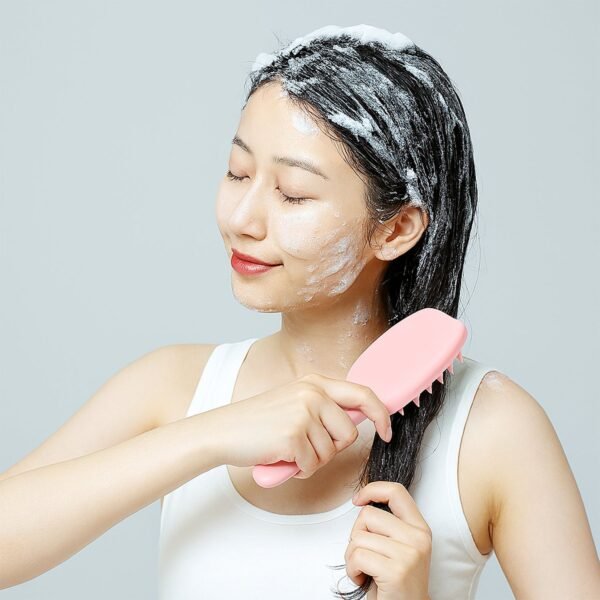 Multipurpose Silicone Scalp Massager Shampoo Brush (1 Pc) - Image 6