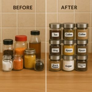 Kitchen Spice Jar Label Sticker Sheet (1 Sheet)