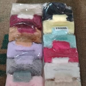 Soft Velvet Furry Hair Clutcher Clips Set (12 Pc)