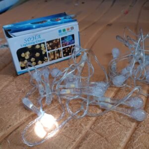 Decorative LED Lighting Chain with Crystal Water Drop Bulbs Approx 3 Mtr (1 Pc)