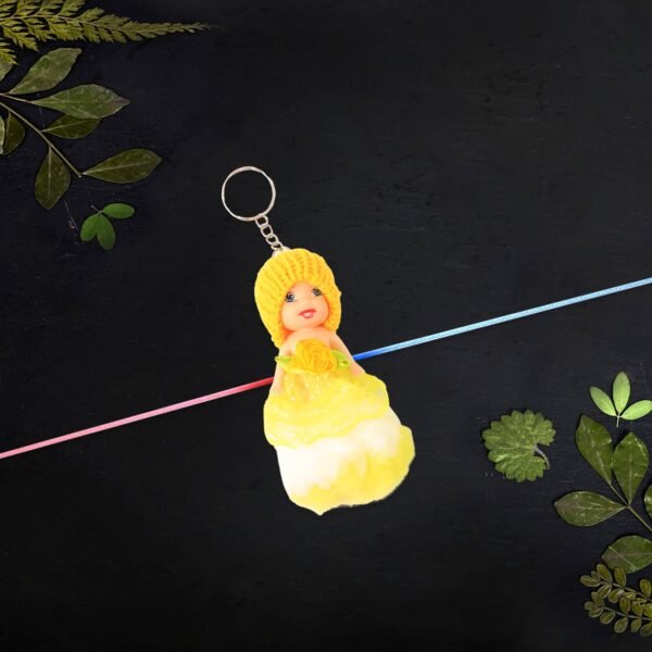 2-in-1 Kids Doll Rakhi cum Keychain – Stylish Soft Toy Rakhi for Raksha Bandhan & Daily Use as Bag or Key Ring (Mix Design) - Image 4