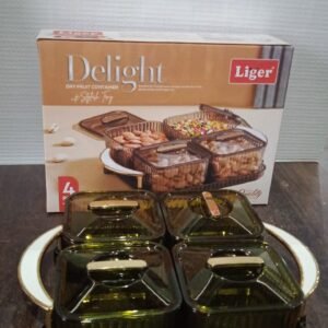 Liger Luxury Delight 4-Piece Dryfruit Storage Box (1 Set)