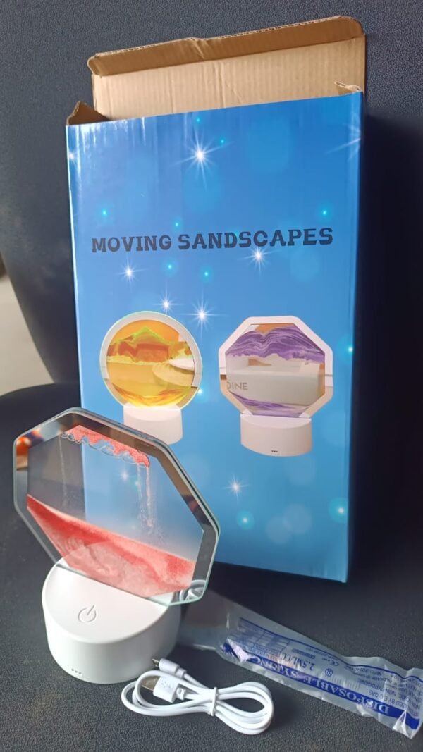 LED Moving Sand Art Table Lamp (1 Set) - Image 8