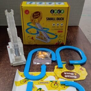 LALA Small Duck Climb Stairs Toy Roller Coaster with Flashing Lights & Music (3 Ducks)