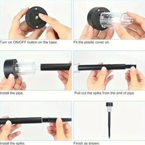 Solar-Powered LED Garden Spike Light Set (31x5cm / 2 Pc)