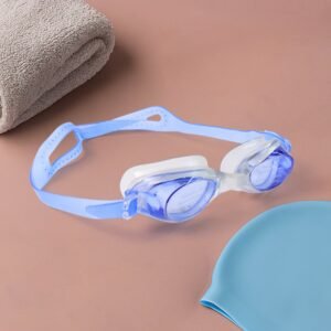 Adjustable Anti-Fog Swimming Goggles with UV Protection and Soft Silicone Strap