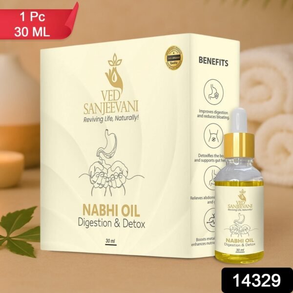 Ved Sanjeevani 30ML Ayurvedic Nabhi Oil for Digestion & Detox (30ML / 1 Pc) - Image 2