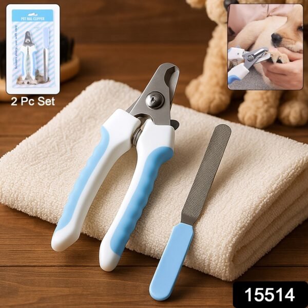 Pet Nail Clipper and Nail File Grooming Kit for Dogs and Cats (Mix Color / 2 Pc) - Image 2