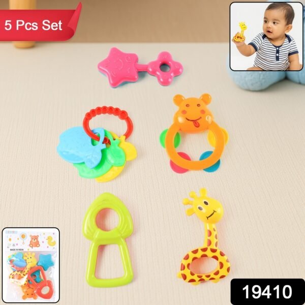 Plastic Baby Rattle Toys 5 Pcs Set - Image 2