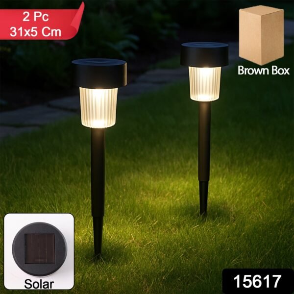 Solar-Powered LED Garden Spike Light Set (31x5cm / 2 Pc) - Image 2