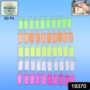 Yashu Multicolor Keychain Label Tags For Office, Home, Storage Use (50 Pcs Set)