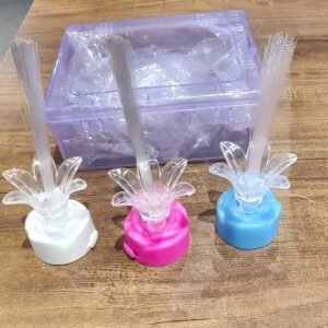 Multi-Color LED Fiber Optic Flower Night Lamps (Mix Color / 3 Pc)