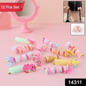 Spiral Hair Braiding Clips for Kids (12 Pc /  Mix Design)