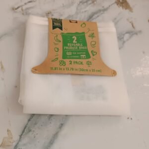Reusable Transparent Drawstring Mesh Storage Bag (1 Pc)