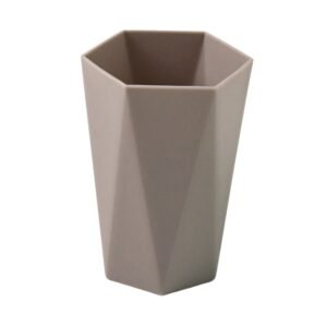 Hexagon Shape Small Plastic Drinking Glass (1 Pc)